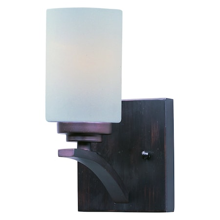 Maxim One Light Oil Rubbed Bronze Satin White Glass Wall Light 20030SWOI